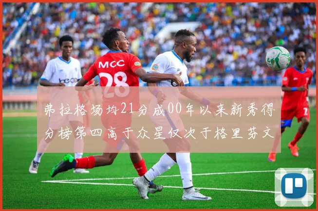 弗拉格场均21分成00年以来新秀得分榜第四高于众星仅次于格里芬文班和卢卡